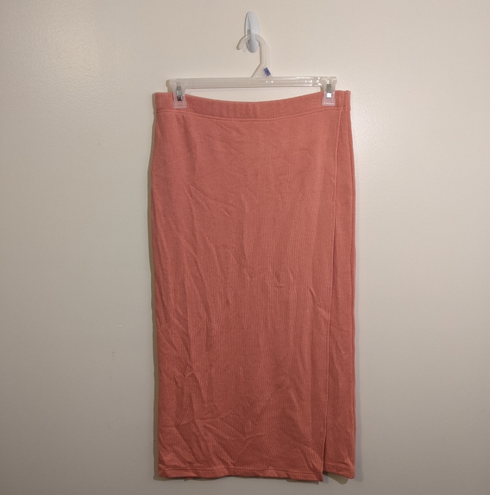 Best American Cotton Blend Ribbed Boho Beachy  Wrap Maxi Skirt